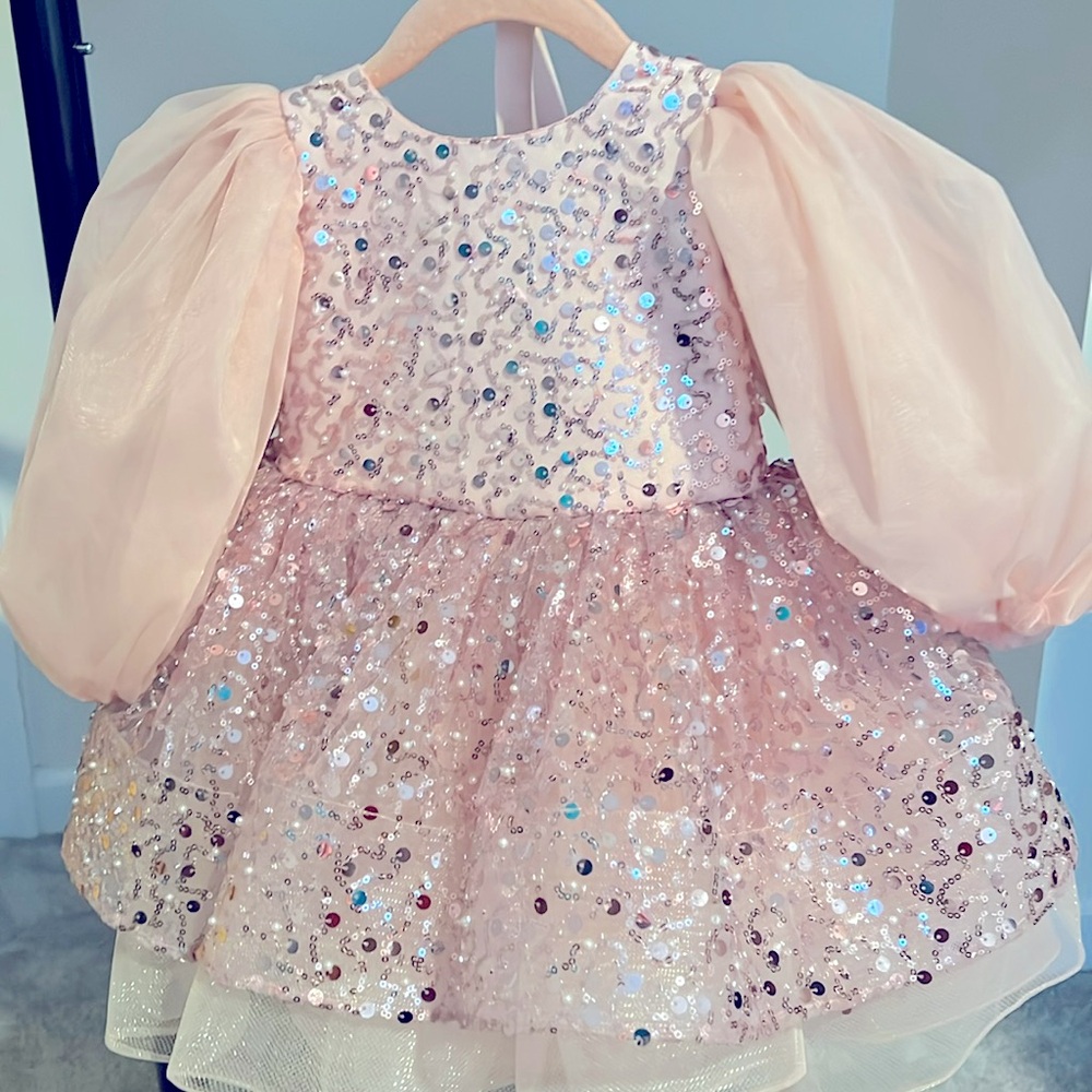 Beautiful rose pink dress.